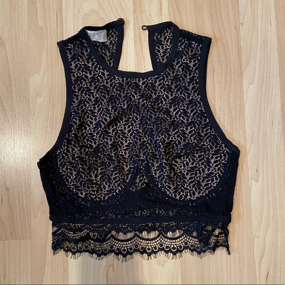 House of CB lace crop top